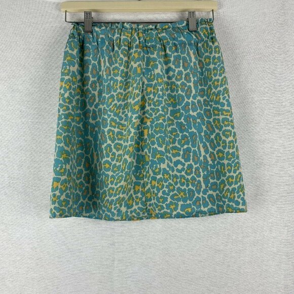 Francescas Moonlight Blue Leopard Print Mini Skirt - Picture 7 of 7